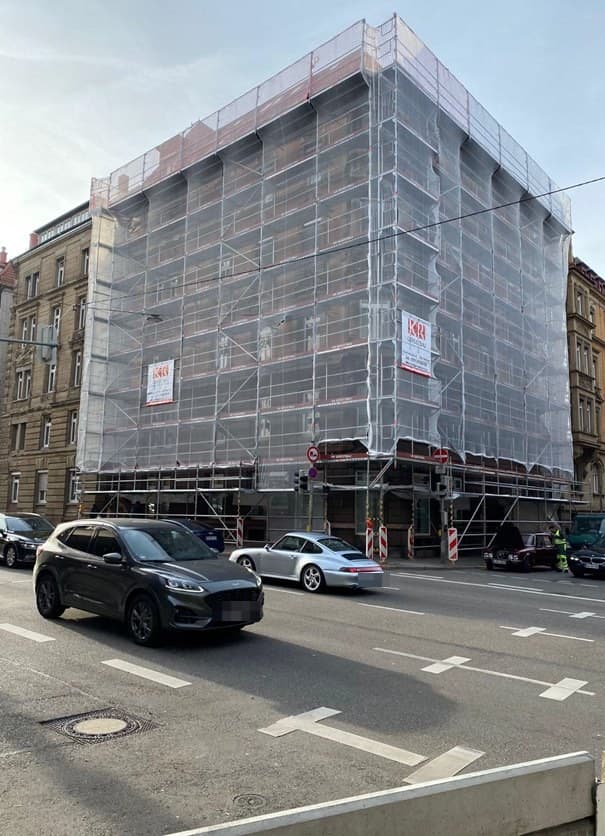 Fassadengerüste bei Gerüstbau in Stuttgart
